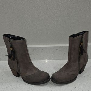 Born Charcoal Heeled Boots